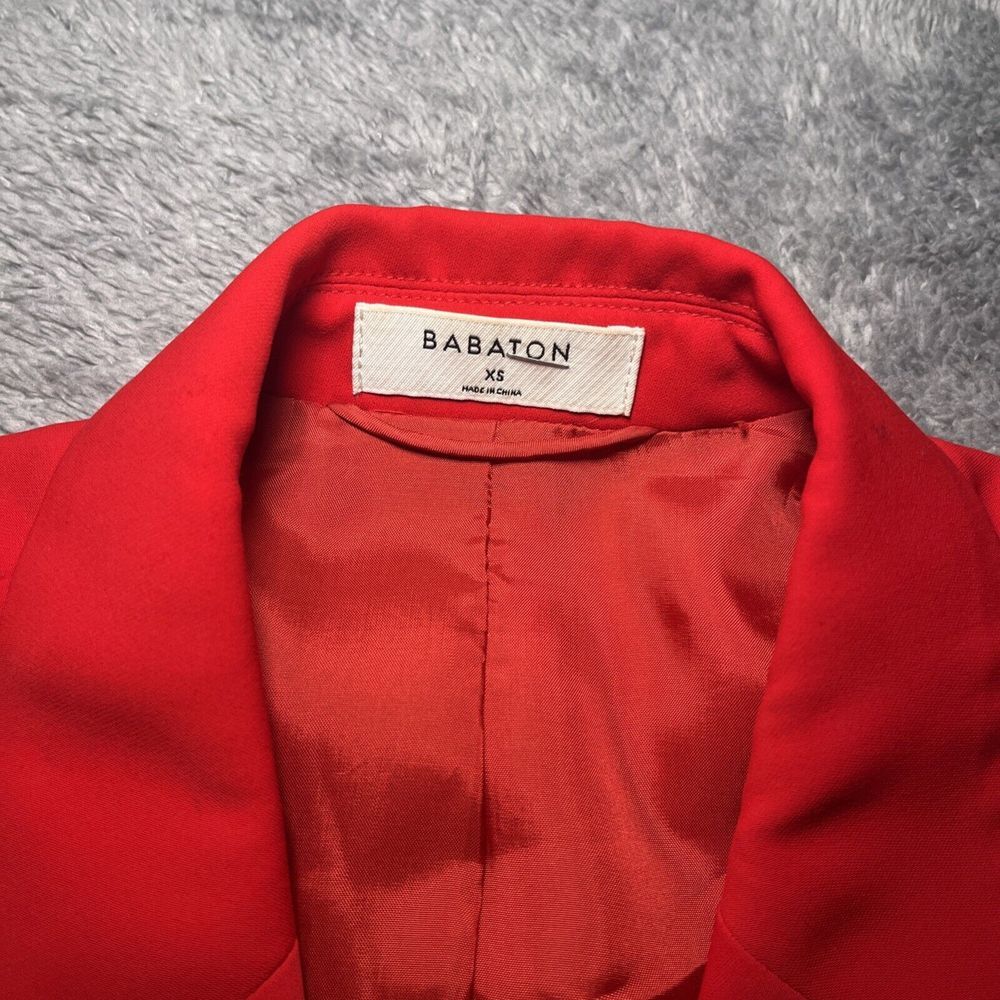Babaton Women's Red Blazer SZ XS Long Sleeve Dry Clean Only Polyester - Picture 7 of 16